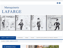 Tablet Screenshot of lafargemaroquinerie.com